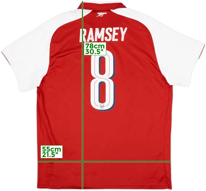 2017-18 Arsenal Home Shirt Ramsey #8 (XL)