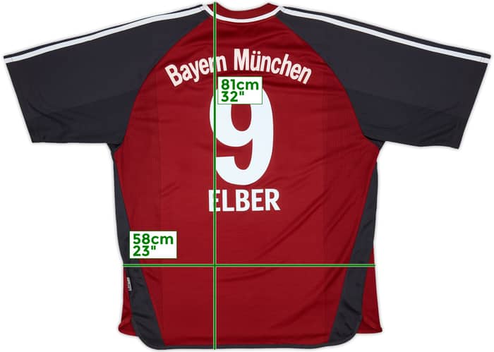 2001-02 Bayern Munich Home Shirt Elber #9 (XL)