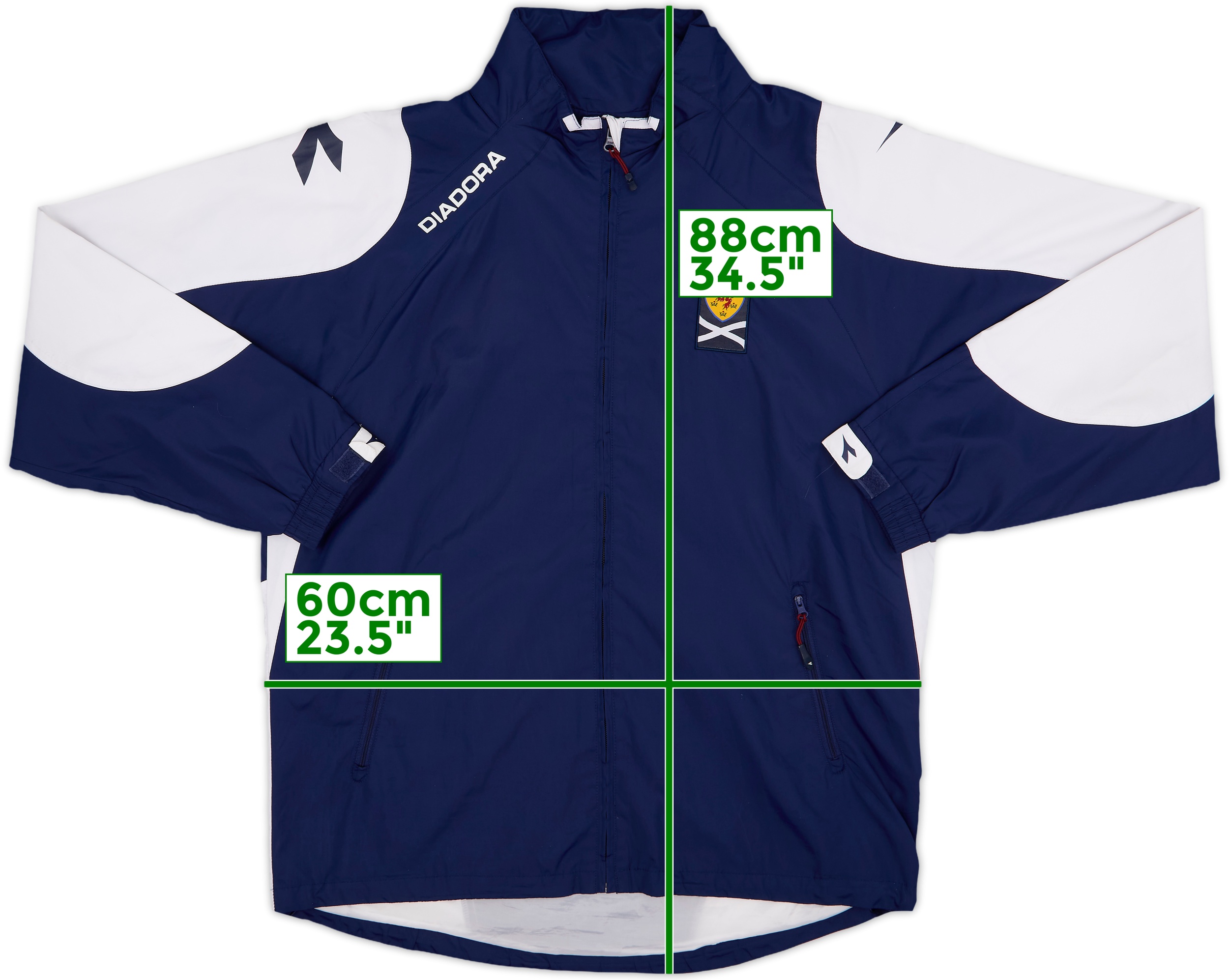 2005-06 Scotland Diadora Hooded Rain Jacket - 8/10 - (L)