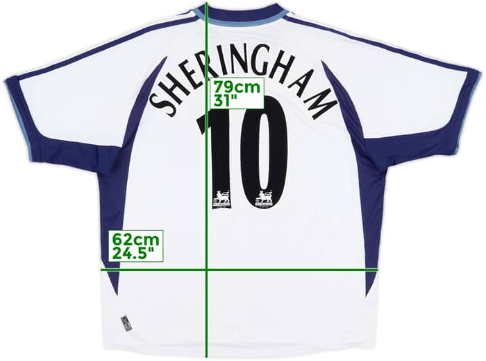 2001-02 Tottenham Home Shirt Sheringham #10 - 8/10 - (XXL)