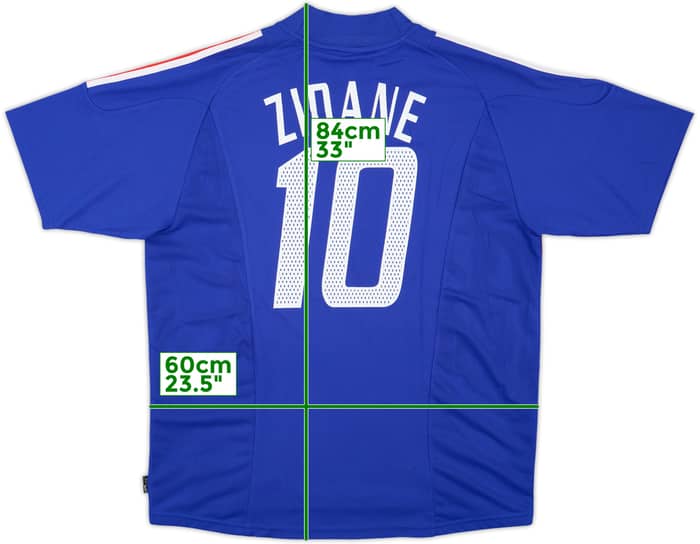 2002-04 France Home Shirt Zidane #10 - 8/10 - (XL)