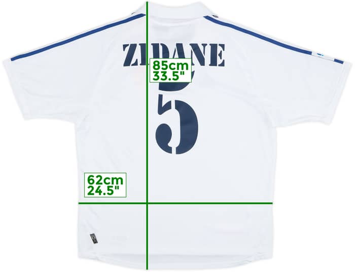 2001 Real Madrid Home Shirt Zidane #5 - 9/10 - (XL)