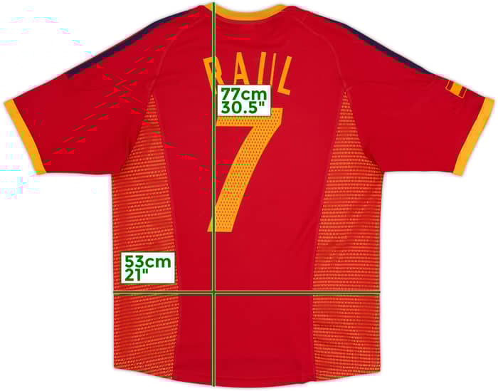 2002-04 Spain Home Shirt Raul #7 - 6/10 - (L)