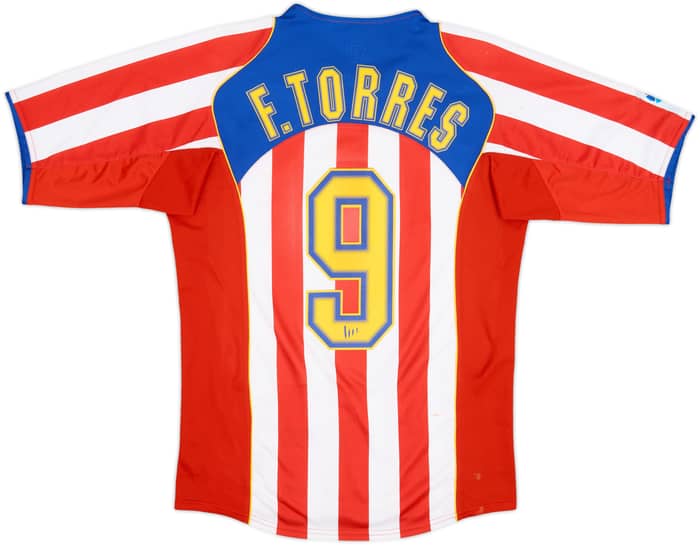 2004-05 Atletico Madrid Home Shirt Torres #9 - 6/10 - (S)