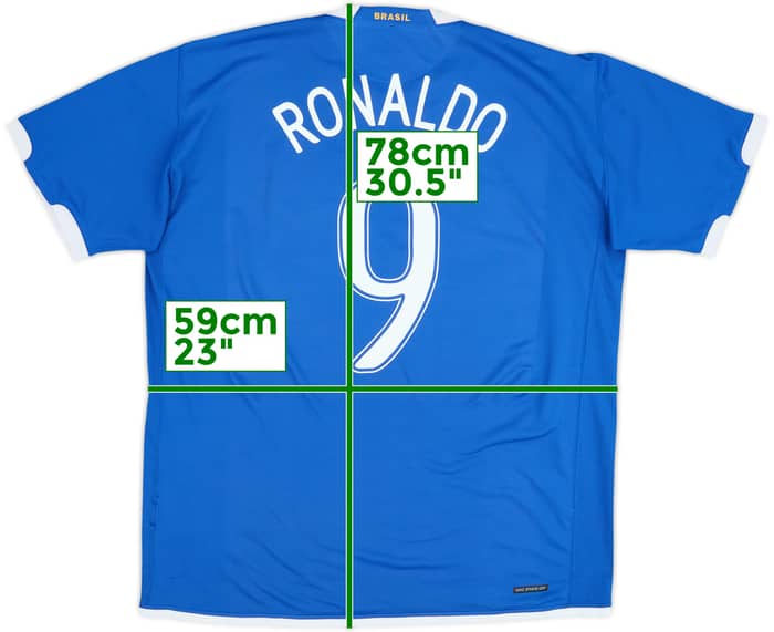 2006-07 Brazil Away Shirt Ronaldo #9 - 6/10 - (XL)