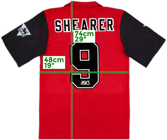 1995-96 Blackburn Away Shirt Shearer #9 - 9/10 - (S)