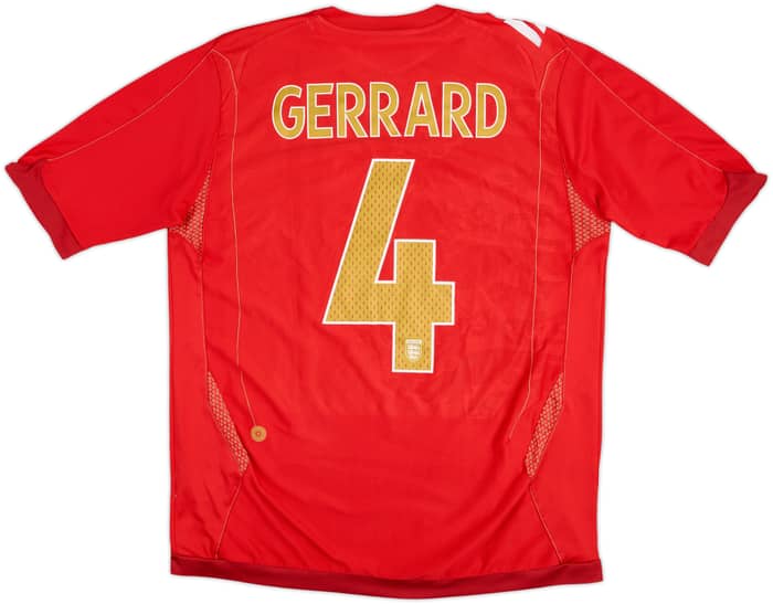 2006-08 England Away Shirt Gerrard #4 - 4/10 - (M)