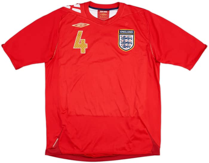 2006-08 England Away Shirt Gerrard #4 - 4/10 - (M)