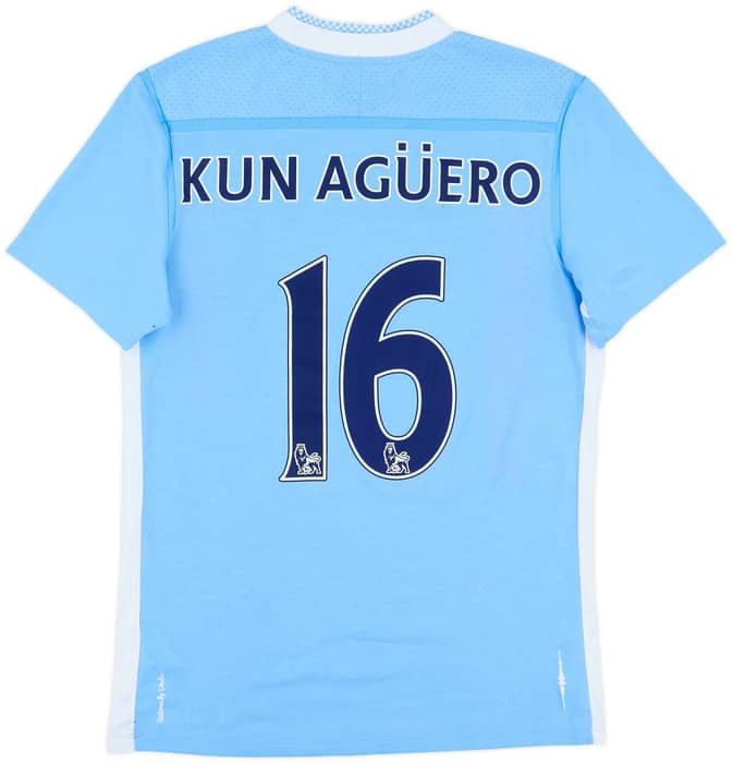 2011-12 Manchester City Home Shirt Kun Aguero #16 - 6/10 - (M)