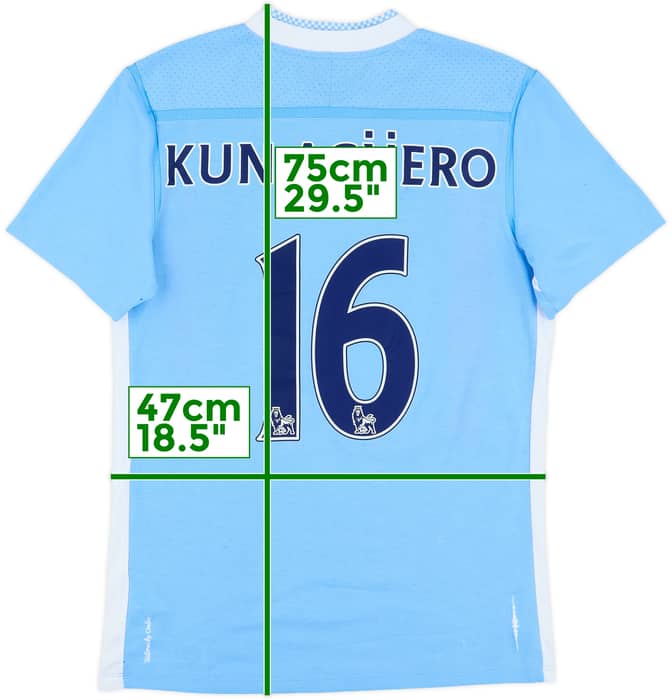 2011-12 Manchester City Home Shirt Kun Aguero #16 - 6/10 - (M)