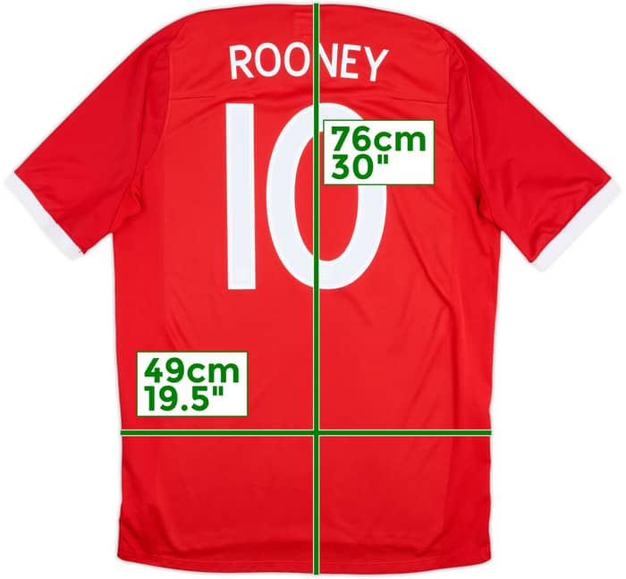 2010-11 England Away Shirt Rooney #10 - 8/10 - (L)