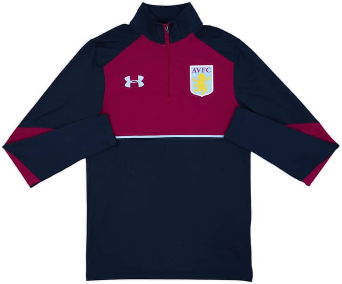 2016-17 Aston Villa Under Armour 1/4 Zip Top de entrenamiento - 9/10 - (S)