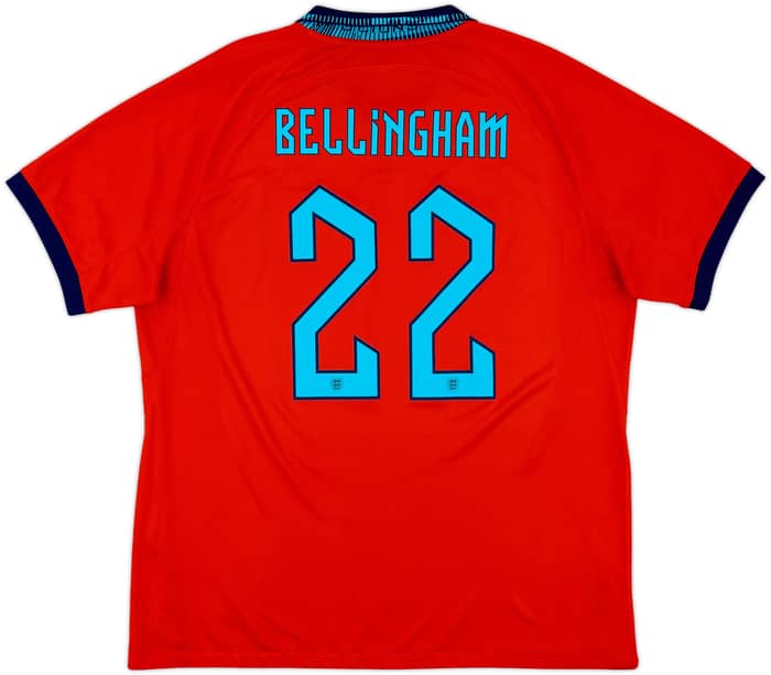 2022-23 England Away Shirt Bellingham #22 - 9/10 - (XL)