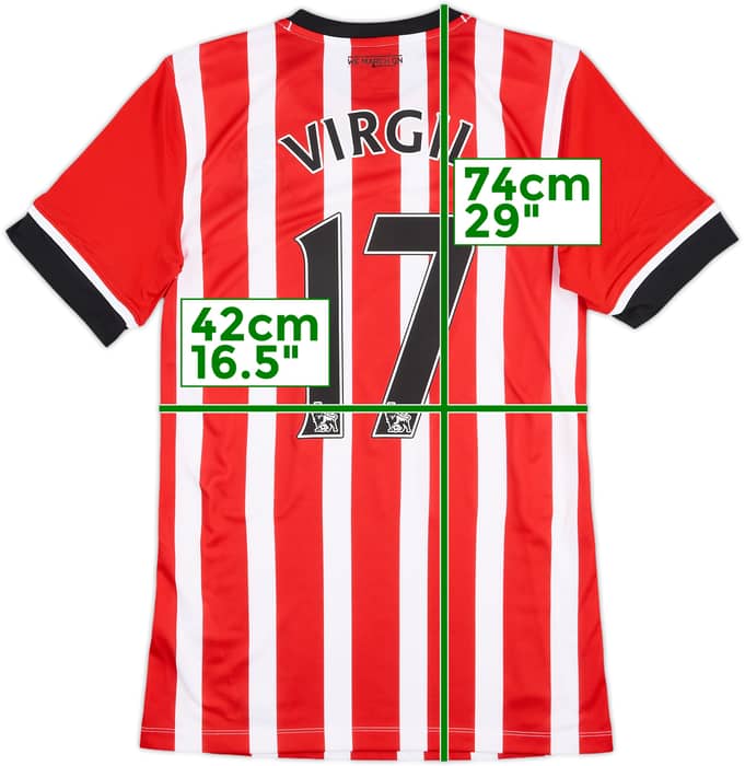 2016-17 Southampton Home Shirt Virgil #17 - 10/10 - (S)