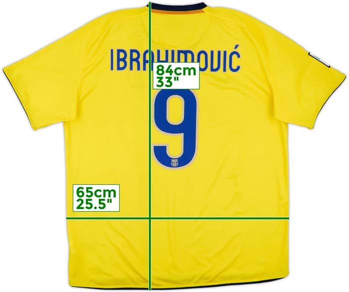 2008-10 Barcelona Away Shirt Ibrahimovic #9 - 7/10 - (XXL)
