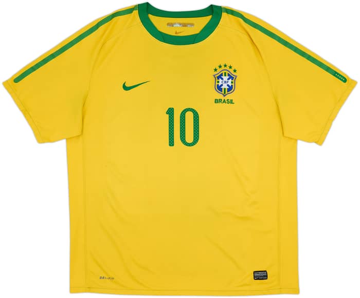2010-11 Brazil Home Shirt Ronaldinho #10 - 5/10 - (XL)