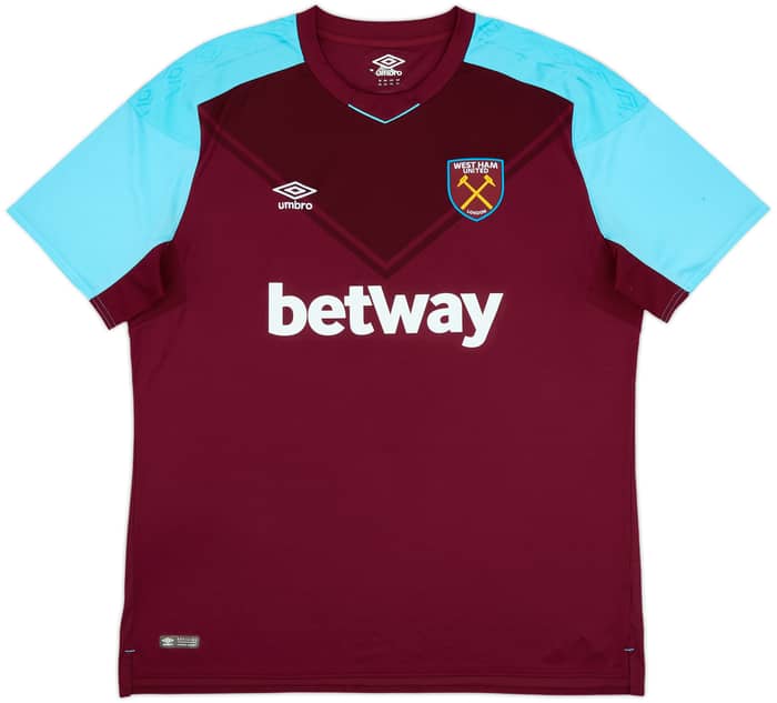2017-18 West Ham Home Shirt Rice #41 - 8/10 - (3XL)