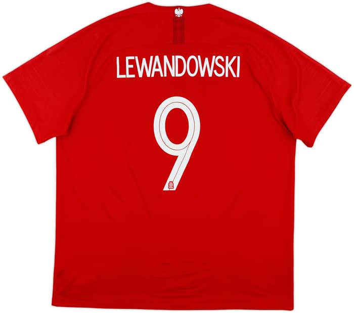 2018-19 Poland Away Shirt Lewandowski #9 - 8/10 - (XXL)