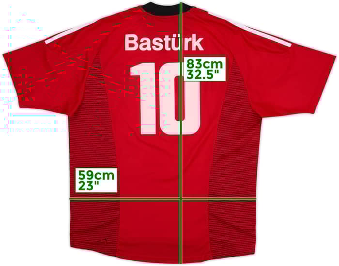 2002-04 Bayer Leverkusen Home Shirt Basturk #10 - 8/10 - (L)