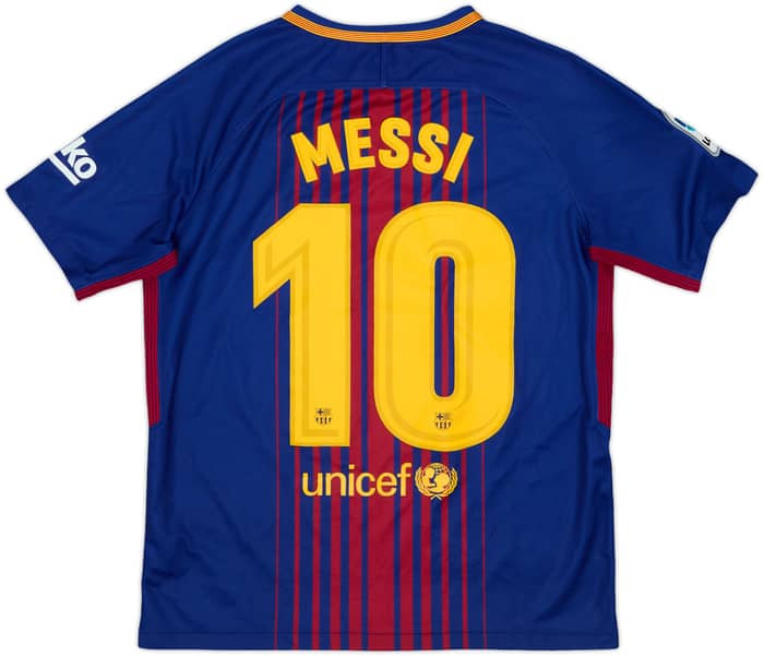 2017-18 Barcelona Home Shirt Messi #10 - 8/10 - (XL.Boys)