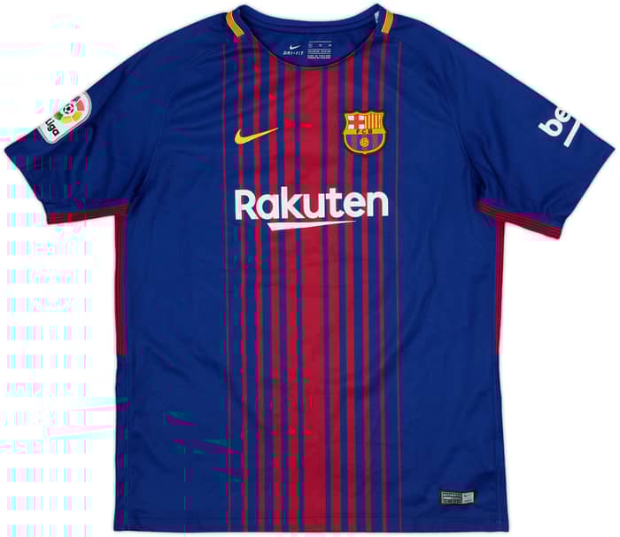 2017-18 Barcelona Home Shirt Messi #10 - 8/10 - (XL.Boys)
