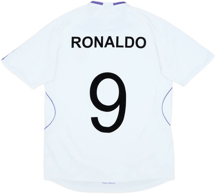 2007-08 Real Madrid Home Shirt Ronaldo #9 - 8/10 - (M)