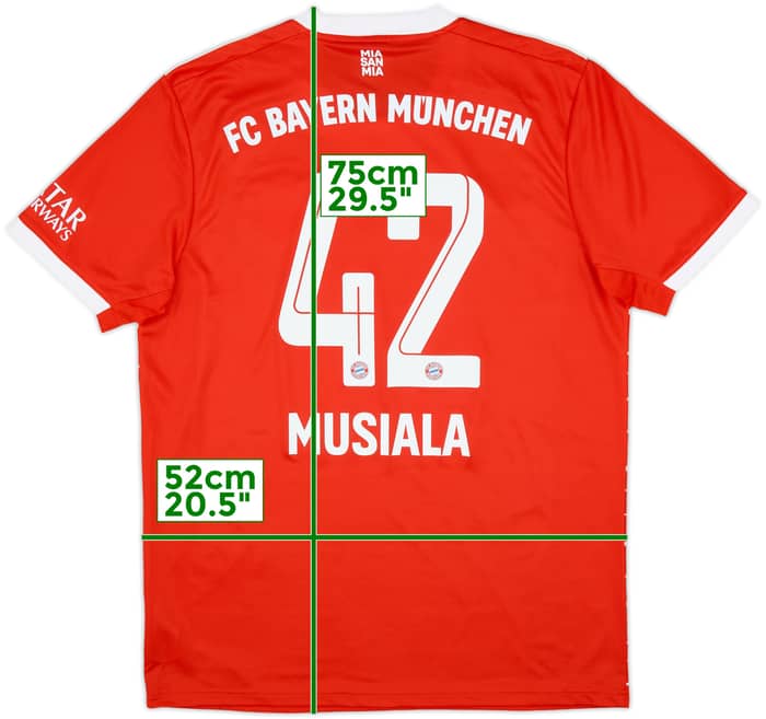 2022-23 Bayern Munich Home Shirt Musiala #42 - 10/10 - (L)