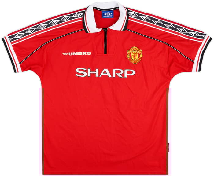 1998-00 Manchester United Home Shirt Beckham #7 - 9/10 - (XL)