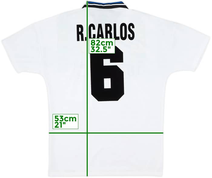 1995-96 Inter Milan Third Shirt R.Carlos #6 - 8/10 - (L)