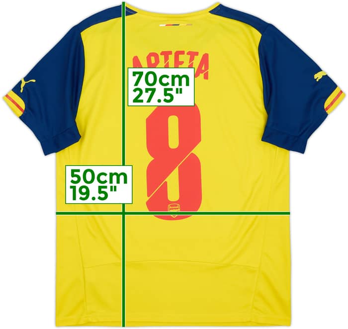 2014-15 Arsenal Away Shirt Arteta #8 - 8/10 - (M)