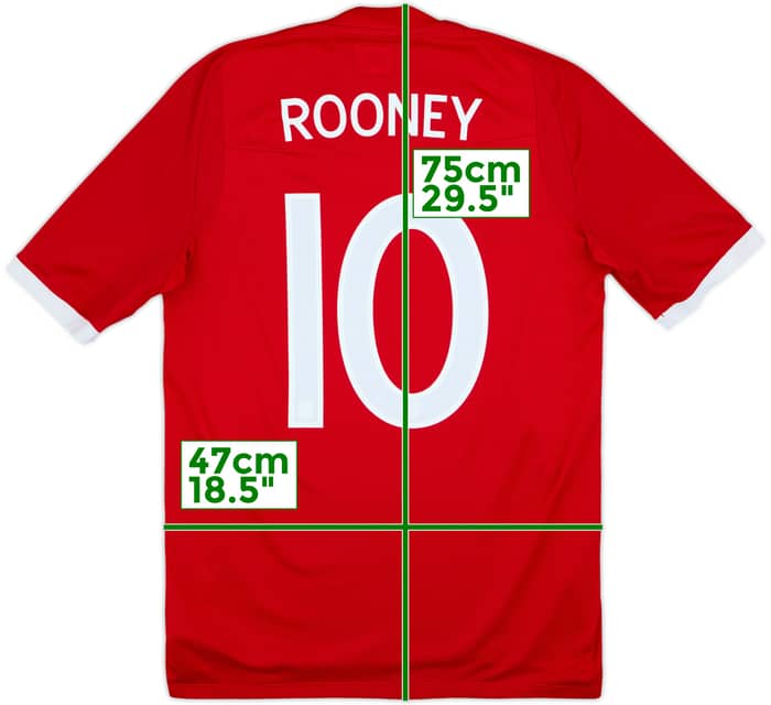 2010-11 England Away Shirt Rooney #10 - 9/10 - (M)