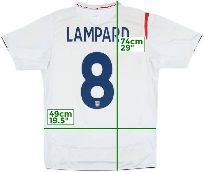 2005-07 England Home Shirt Lampard #8 - 5/10 - (M)