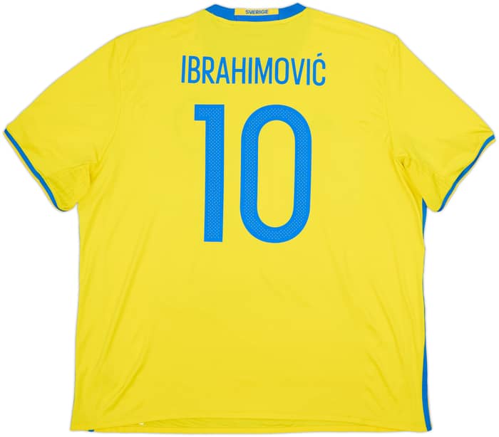 2016-17 Sweden Home Shirt Ibrahimovic #10 - 8/10 - (XXL)