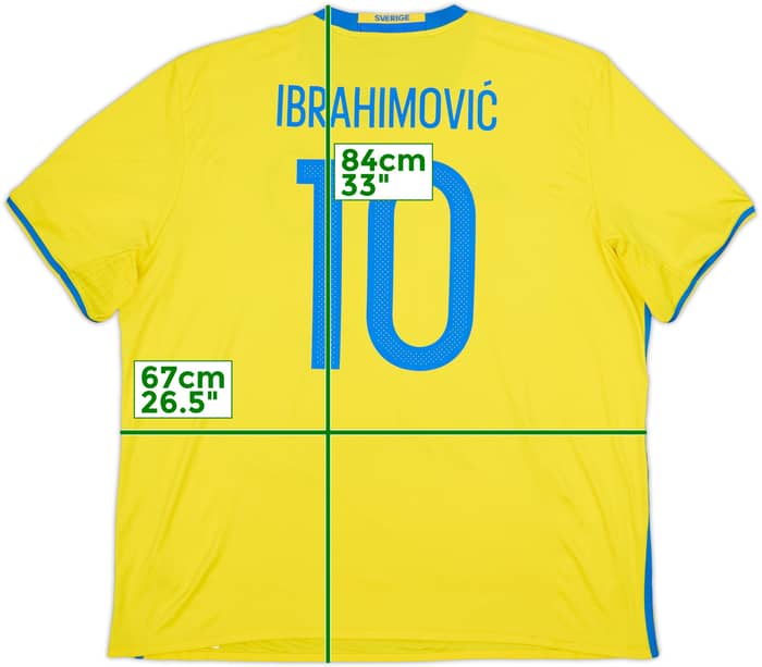 2016-17 Sweden Home Shirt Ibrahimovic #10 - 8/10 - (XXL)