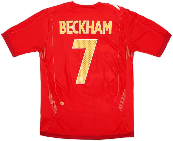 2006-08 England Away Shirt Beckham #7 - 5/10 - (S)