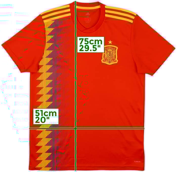 2018-19 Spain Home Shirt - 9/10 - (M)