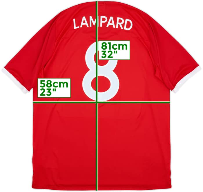 Camiseta de visitante de Inglaterra 2010-11 Lampard #8 - 10/10 - (XL)