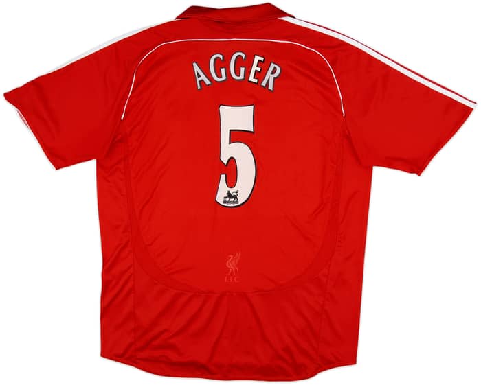 2006-08 Liverpool Home Shirt Agger #5 - 6/10 - (XL)