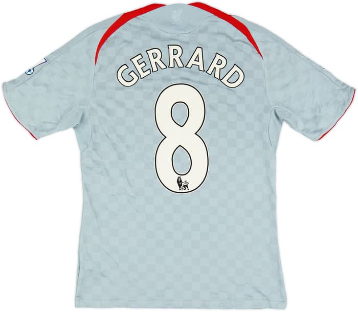 2008-09 Liverpool Away Shirt Gerrard #8 - 8/10 - (S)