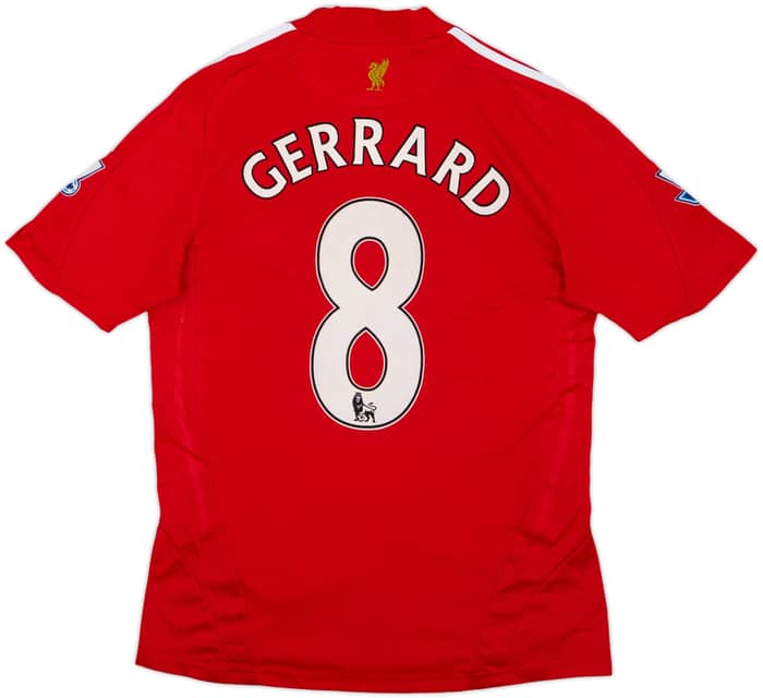 2008-10 Liverpool Home Shirt Gerrard #8 - 8/10 - (S)