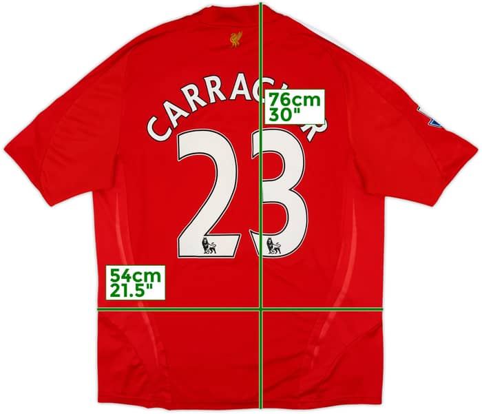 2008-10 Liverpool Home Shirt Carragher #23 - 8/10 - (L)