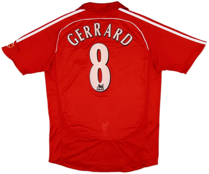 2006-08 Liverpool Home Shirt Gerrard #8 - 8/10 - (M)