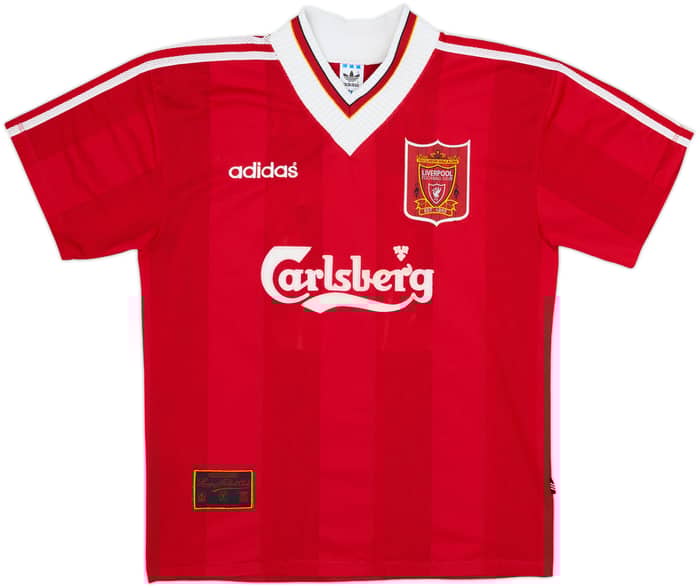 1995-96 Liverpool Home Shirt McManaman #17 - 8/10 - (M)
