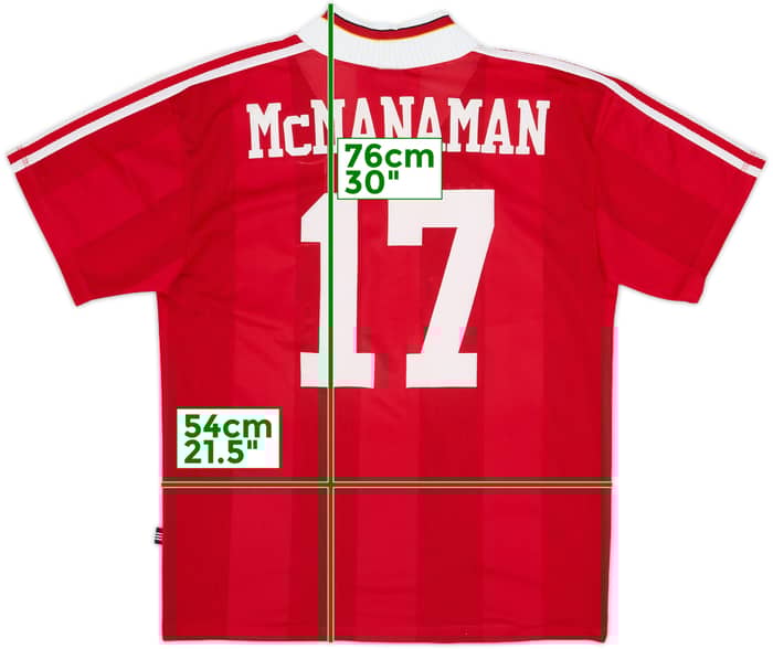 1995-96 Liverpool Home Shirt McManaman #17 - 8/10 - (M)