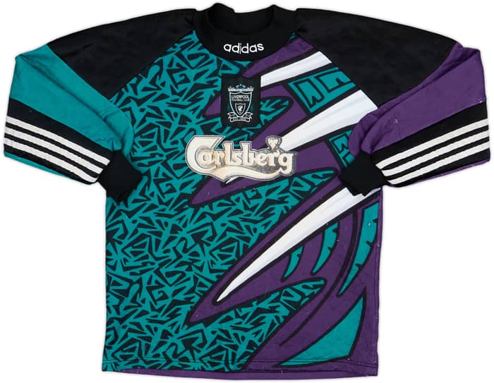 1995-96 Liverpool GK Shirt - 6/10 - (L.Boys)