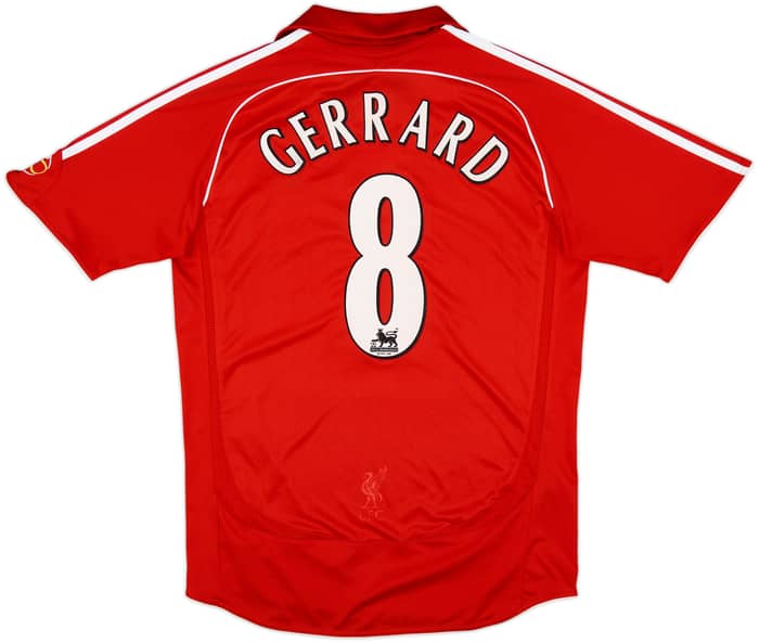 2006-08 Liverpool Home Shirt Gerrard #8 - 7/10 - (S)
