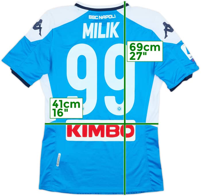 2019-20 Napoli Authentic Home Shirt Milik #99 - 9/10 - (S)