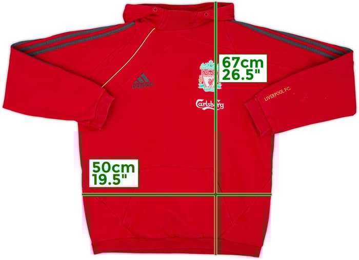 2009-10 Liverpool adidas Hooded Top - 6/10 - (S)