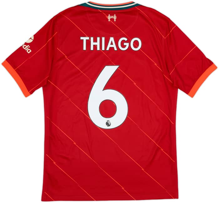 2021-22 Liverpool Home Shirt Thiago #6 - 9/10 - (M)