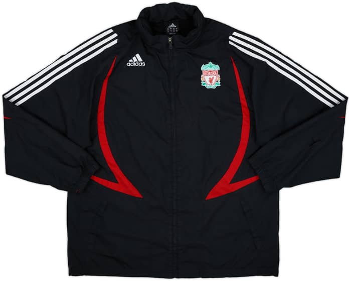 2007-08 Liverpool adidas Hooded Rain Jacket - 4/10 - (L/XL)